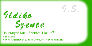 ildiko szente business card